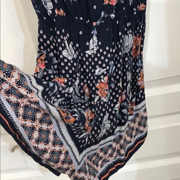 💚 B1 Abercombie &Fitch blue flowered romper - Picture 4 of 5